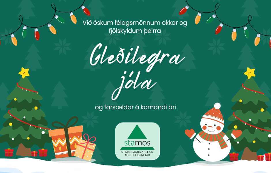 Við óskum félagsmönnum okkar og fjölskyldum þeirra g